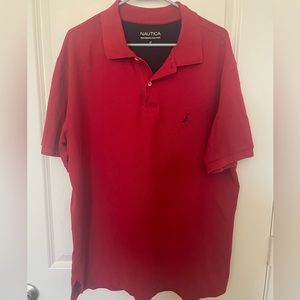 Nautica Red Performance Deck Shirt LT